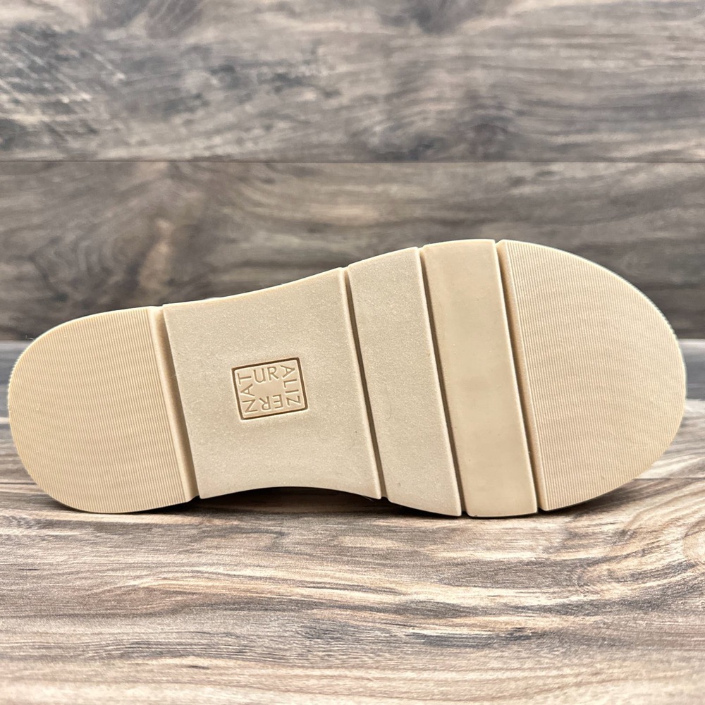 NIB Naturalizer Delaney 2 9M Woven Ankle Strap Comfort Platform Sandal Natural - Picture 8 of 12